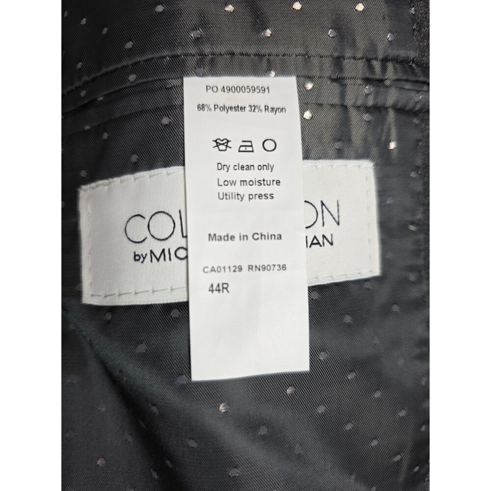 Collection By Michael Strahan 2 Button Suit Jacket 44R Grey Wool Fully Lined - Picture 8 of 13